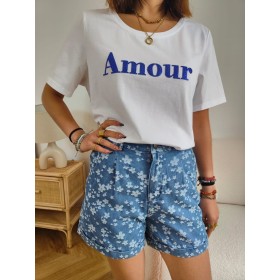 Tee-Shirt Amour Bleu Roi