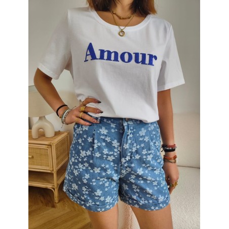 Tee-Shirt Amour Bleu Roi