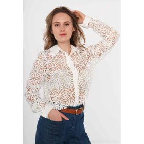 Chemise brodé écru