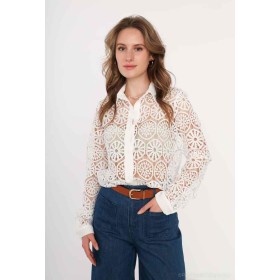 Chemise brodé écru