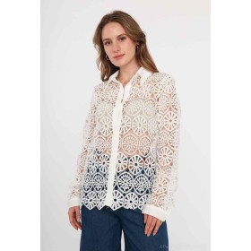 Chemise brodé écru