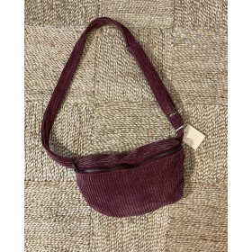 Sac Banane Velours Brodé