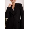 Manteau en Laine Cintré Noir Nina