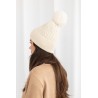 Bonnet à Revers avec Pompon Doublé Polaire