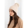 Bonnet à Revers avec Pompon Doublé Polaire