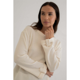 Pull Ecru en Coton Lola