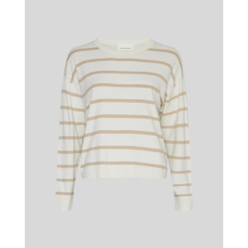 Pullover Rayé beige et Blanc Rachelle