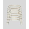 Pullover Rayé beige et Blanc Rachelle