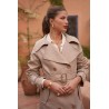 Trench-coat à carreaux