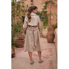Trench-coat à carreaux