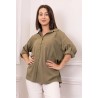 Chemise Unie Viscose et Lyocell Kaki