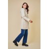 Parka Mi-Longue Déperlante Beige à Capuche