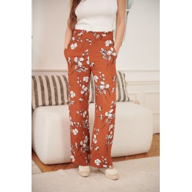 Pantalon Fluide Large Imprimé Fleuri