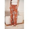 Pantalon Fluide Large Imprimé Fleuri