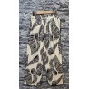 Pantalon Palazzo Fluide en Viscose Imprimé Feuilles