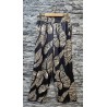 Pantalon Palazzo Fluide en Viscose Imprimé Feuilles
