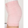 Short en Coton Coupe Droite rose poudré