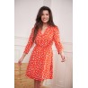 Robe Fleurie Courte Cintrée Rouge