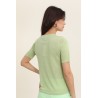 Top en Maille de Lin Vert - Forme T-shirt