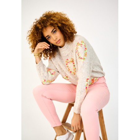 Pantalon Slim Blush Taille Haute Effet Push Up