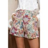 Short Coloré en Toile de Jouy - Confort et Élégance