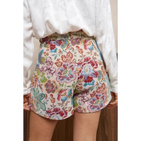 Short Coloré en Toile de Jouy - Confort et Élégance