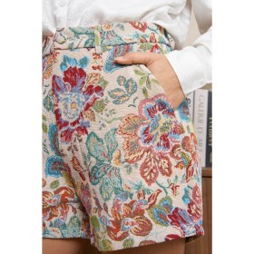 Short Coloré en Toile de Jouy - Confort et Élégance