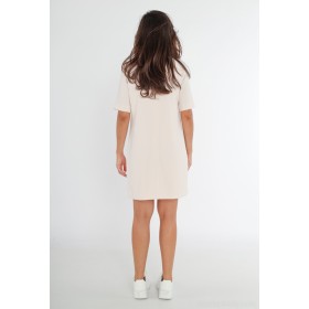 Robe Droite Courte à Col Rond
