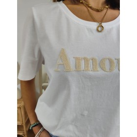 Tee-Shirt Amour Beige